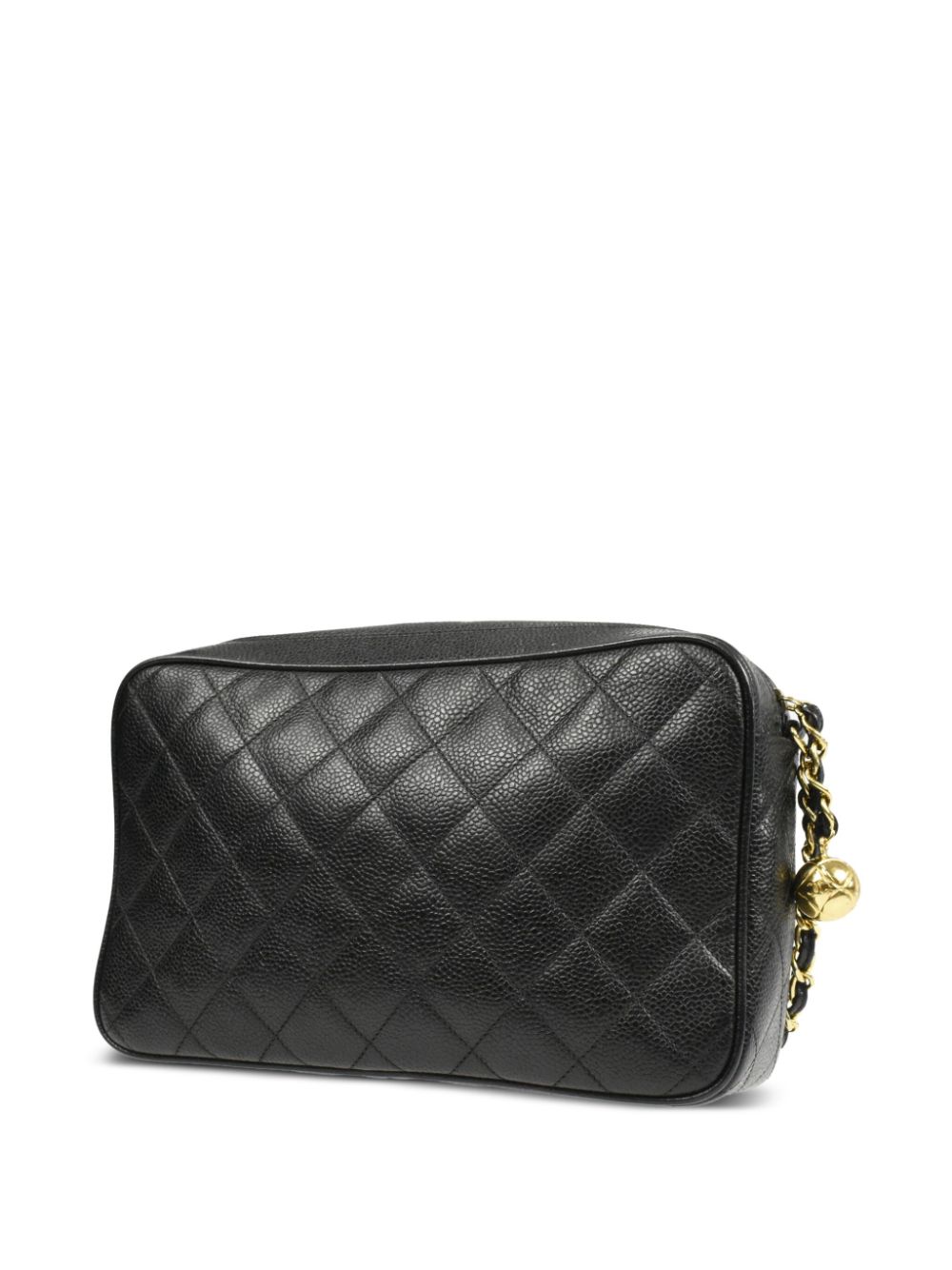 CHANEL Pre-Owned 1995 diamond-quilted camera bag - Zwart