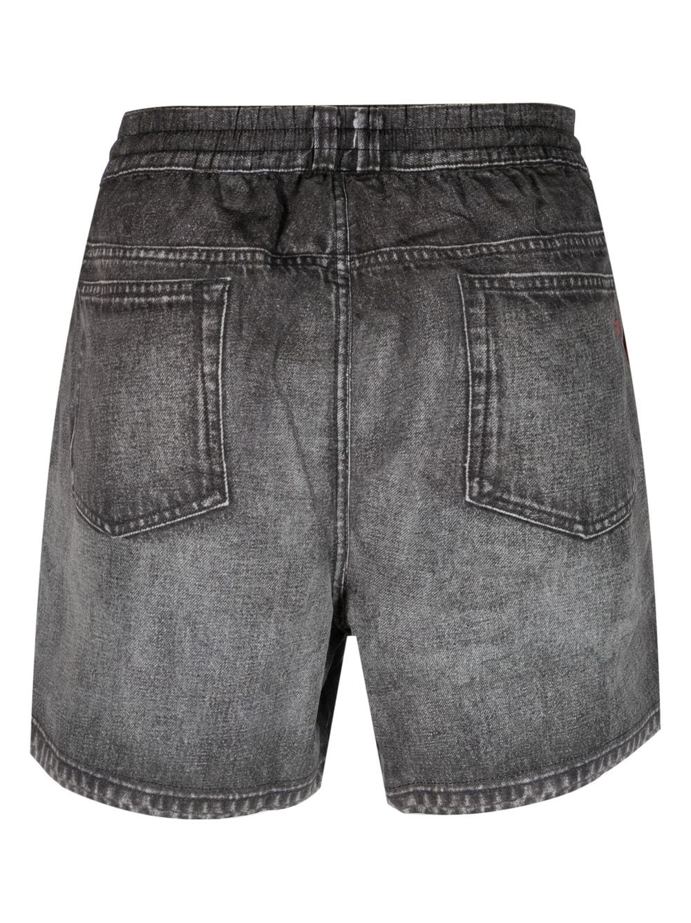 Shop Diesel Bmbx-nico Denim-print Swim Shorts In Grey