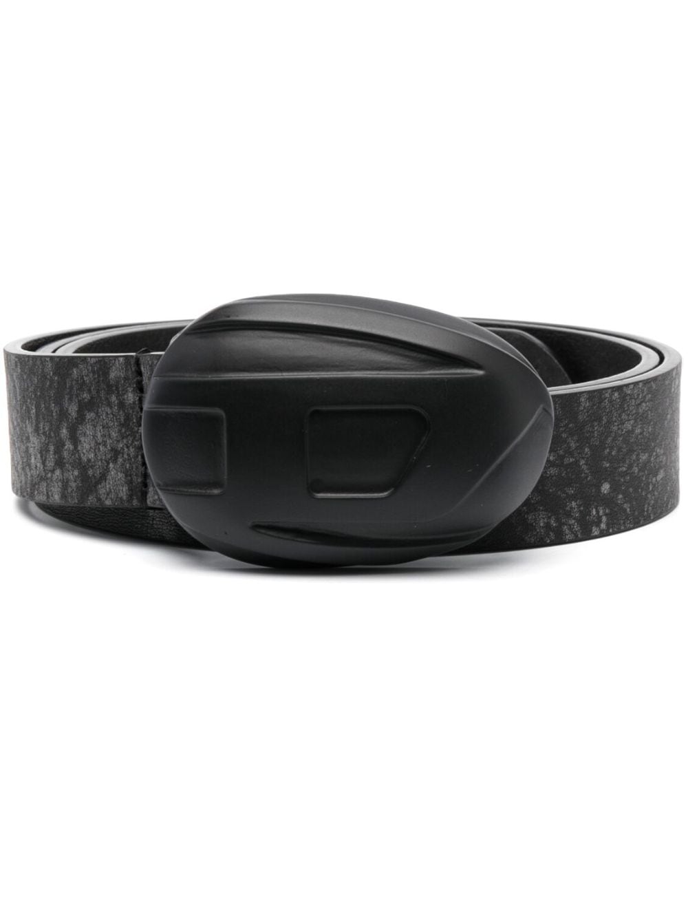 DIESEL Logo Buckle Belt in Black for Men