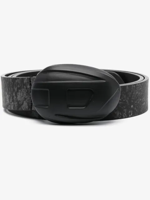 Diesel logo-buckle leather belt