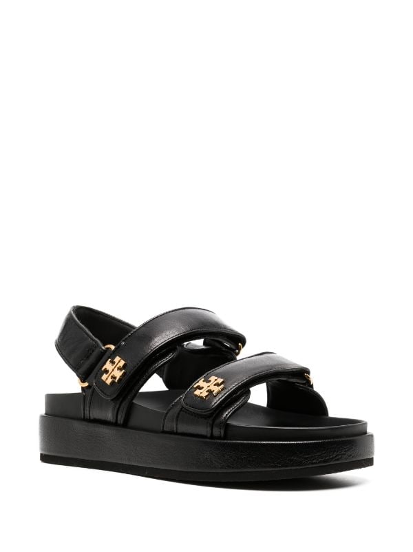 Tory Burch Kira logo-plaque Leather Sandals - Farfetch