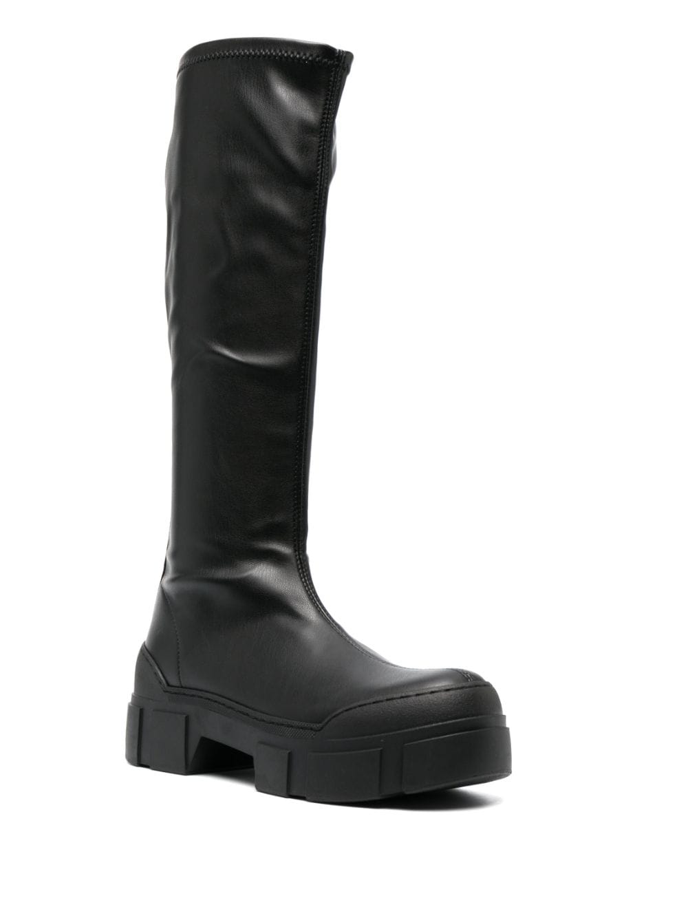 Vic Matie knee-length leather boots - Zwart