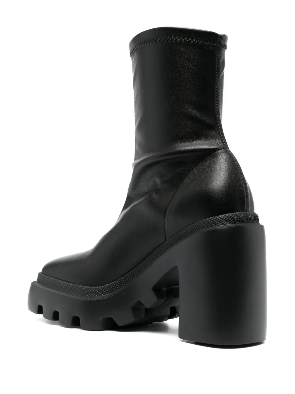 Shop Vic Matie 110mm Chunky Leather Boots In Schwarz