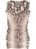 Stella McCartney python-print vest top - Brown