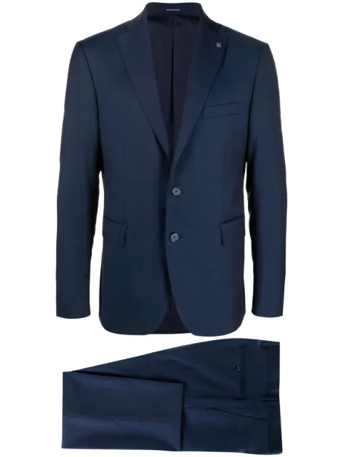 Tagliatore logo-plaque single-breasted suit