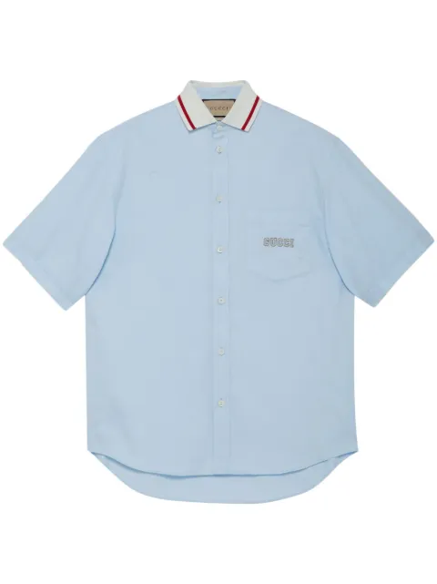 Gucci Hemd mit Logo-Stickerei