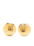CHANEL Pre-Owned 1980s CC clip-on earrings - Gold