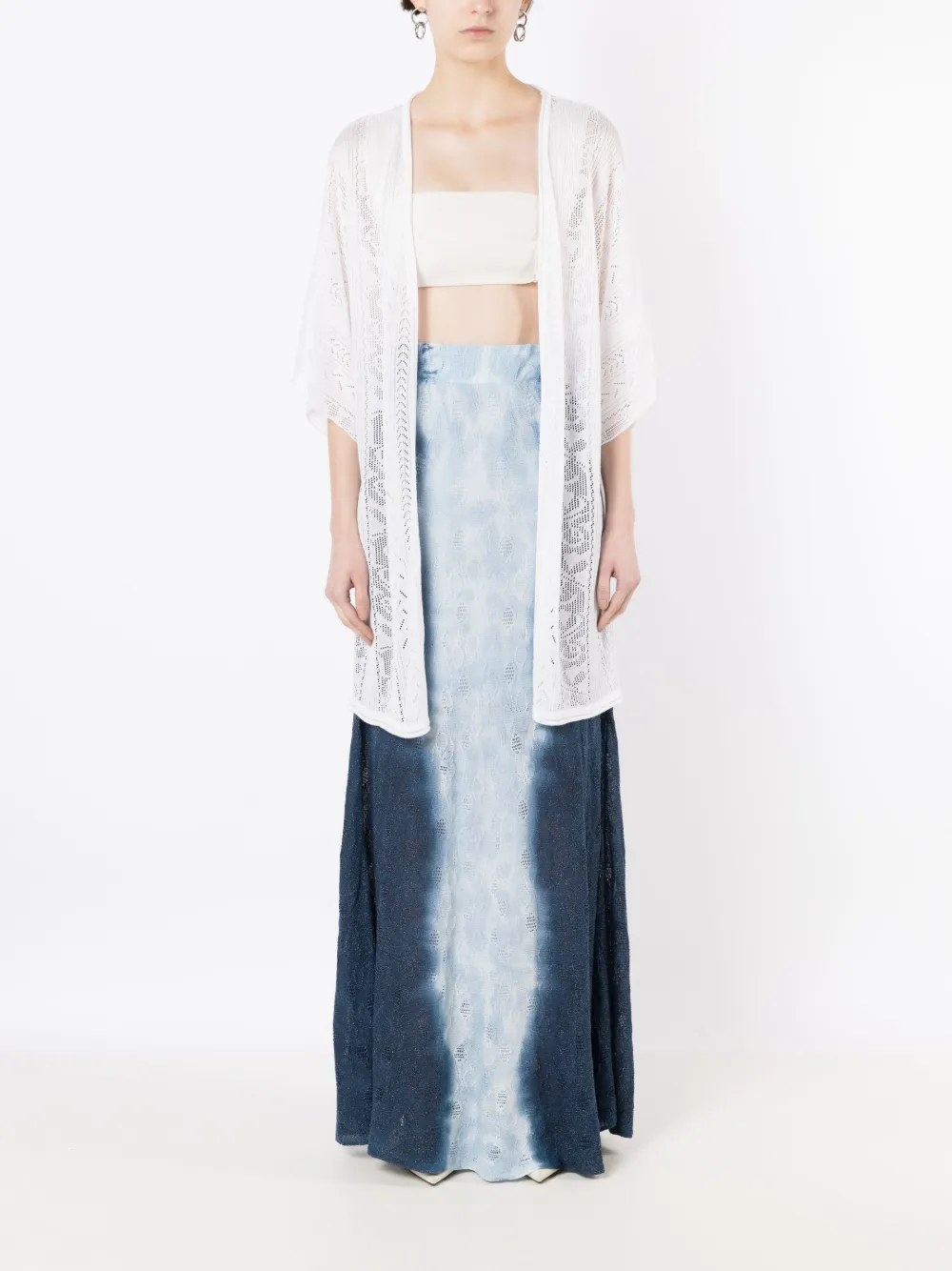 Cecilia Prado Maxi-rok met gebleekt effect - Blauw