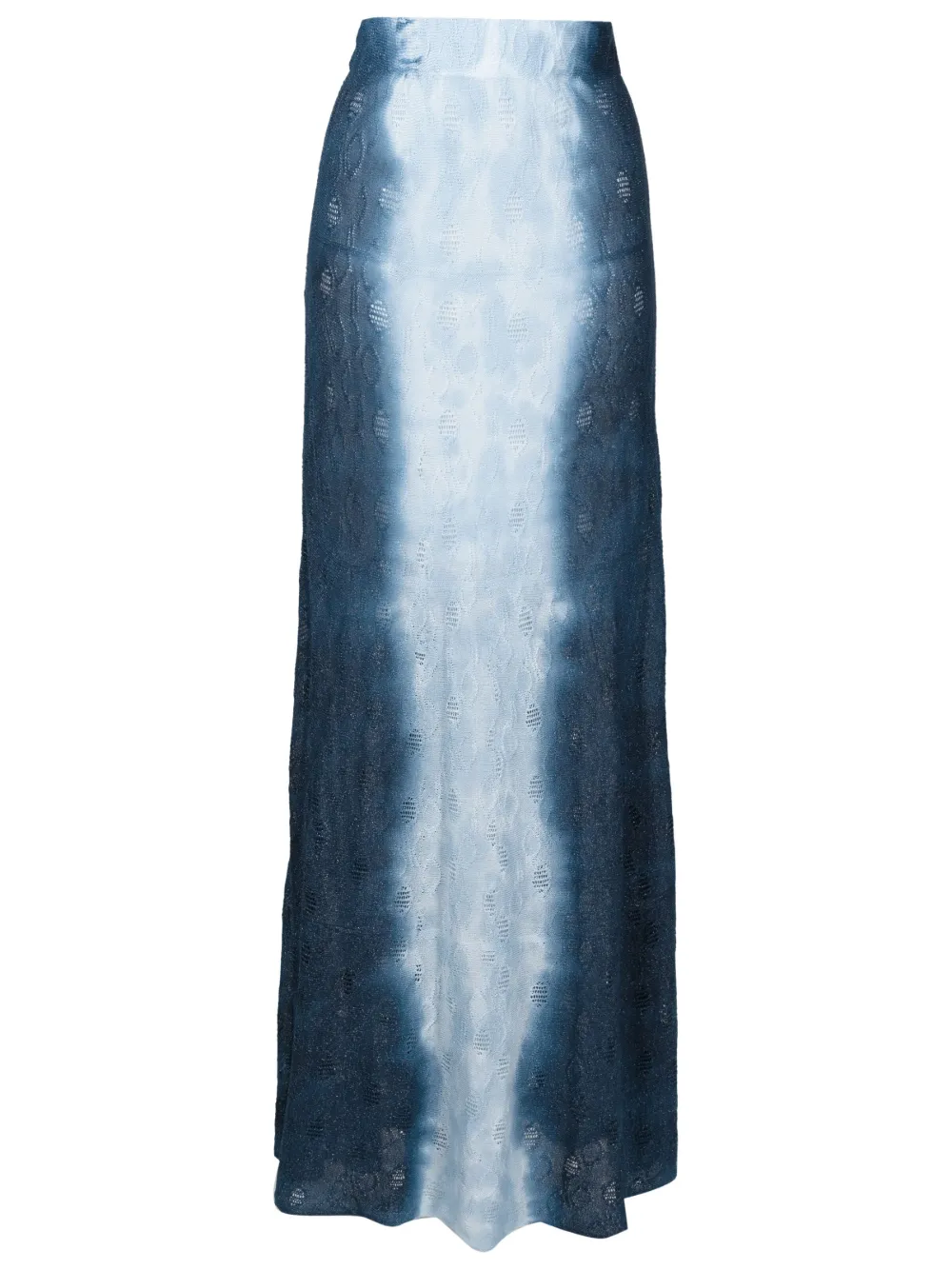 Cecilia Prado bleached-effect pointelle maxi skirt | Blue | Image 1