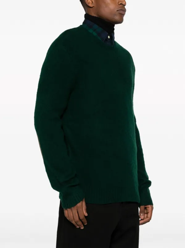 Polo Ralph Lauren elbow-patch crew-neck Jumper - Farfetch