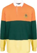 Polo Ralph Lauren logo-embroidered colour-block polo shirt - Orange