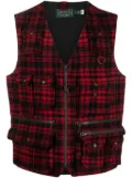 Polo Ralph Lauren check-print zip-up gilet - Red