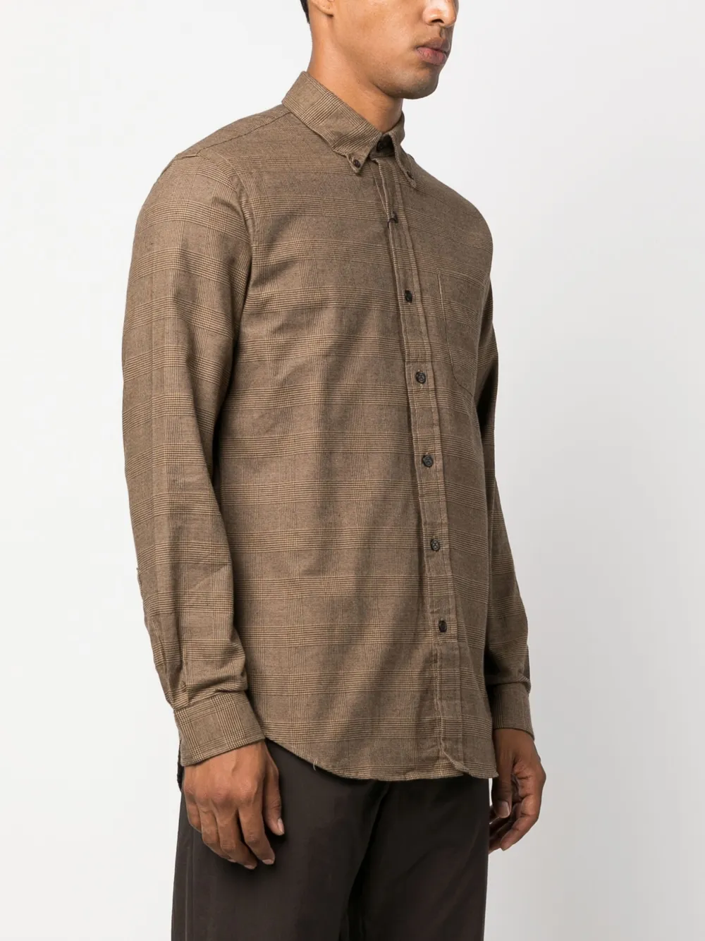 Shop Polo Ralph Lauren Plaid-check Cotton Shirt In Brown