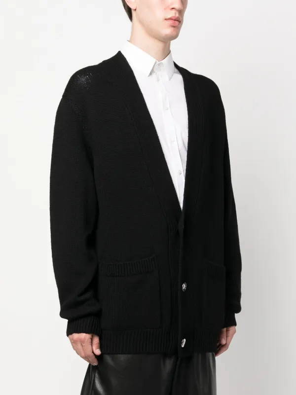 Balmain Logo Intarsia Cardigan | Black | FARFETCH