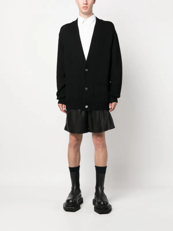 新品 定価14万 BALMAIN ロゴワッペンボーダーニットカーディガン Balmain Logo Intarsia Cardigan | Black | FARFETCH