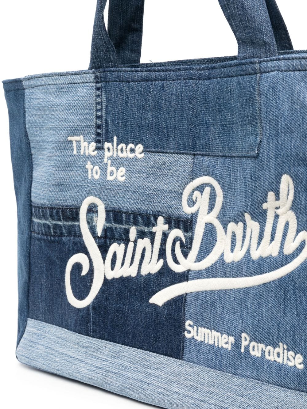 MC2 Saint Barth Colette Denim Patchwork Tote Bag - Farfetch