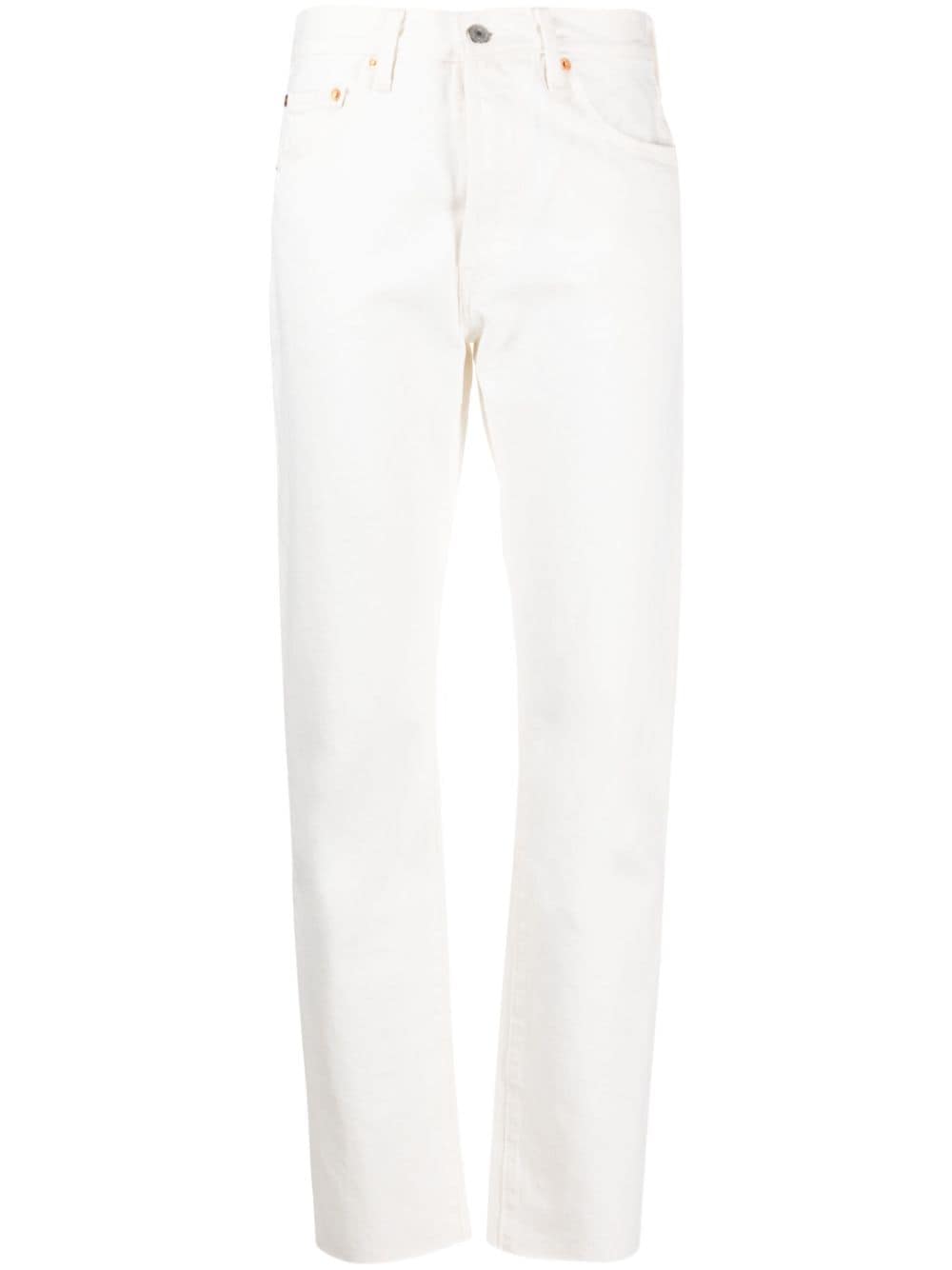 Levi's High-rise Straight-leg Jeans In White