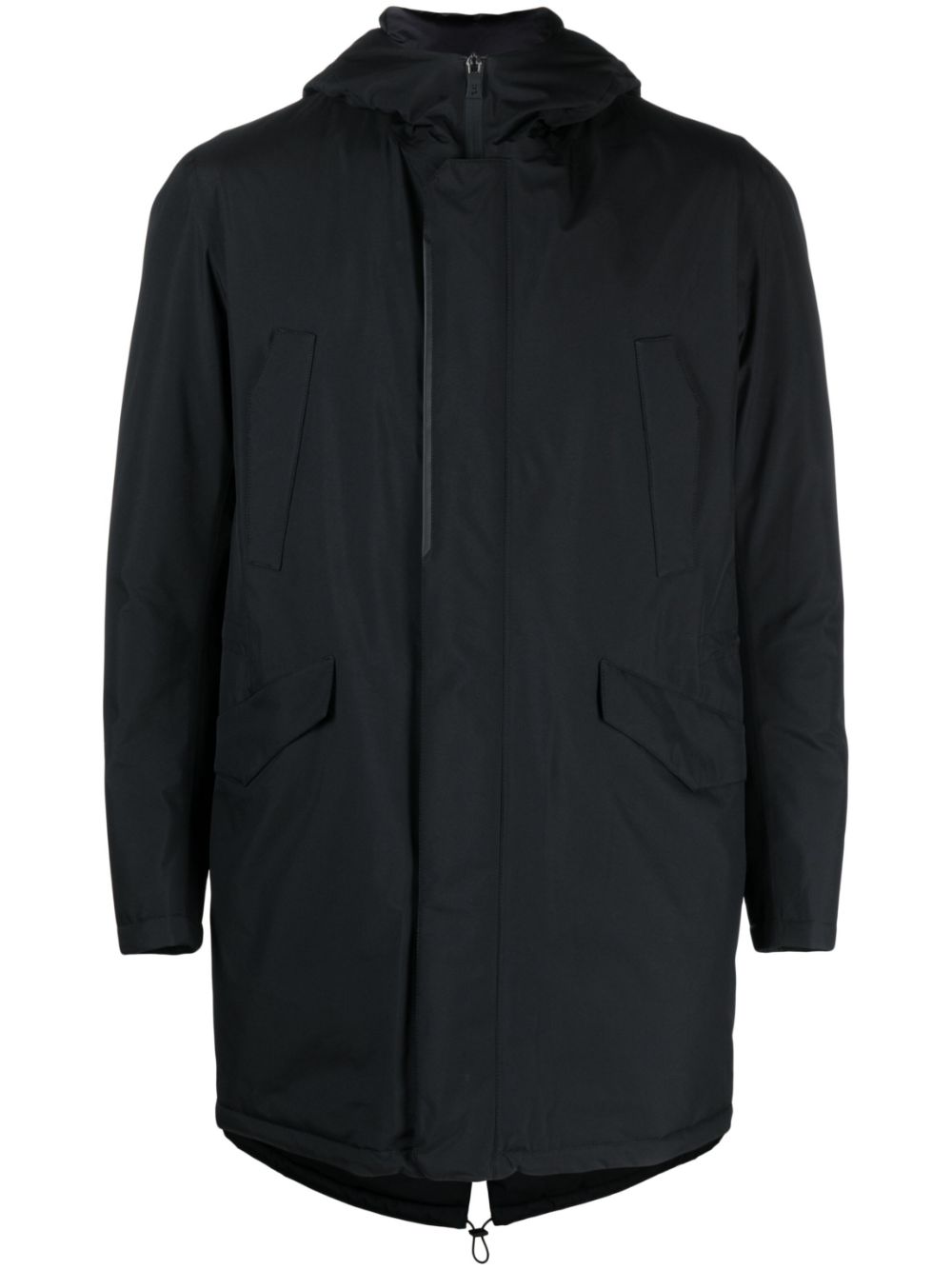 Herno zip-up hooded parka - Black