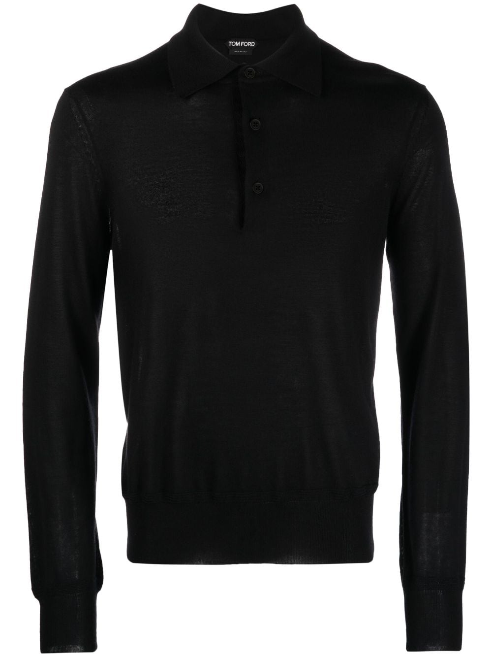 Tom Ford Long-sleeve Knitted Top In Black
