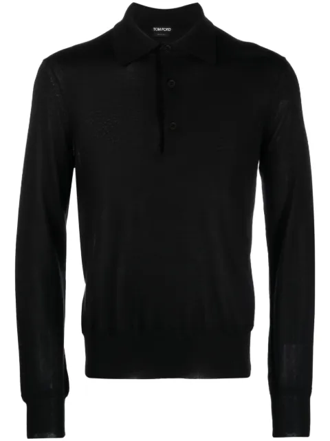 TOM FORD long-sleeve knitted polo shirt