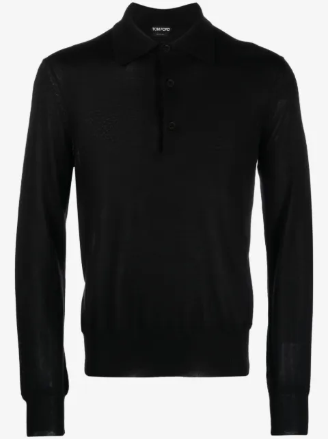 TOM FORD long-sleeve knitted polo shirt