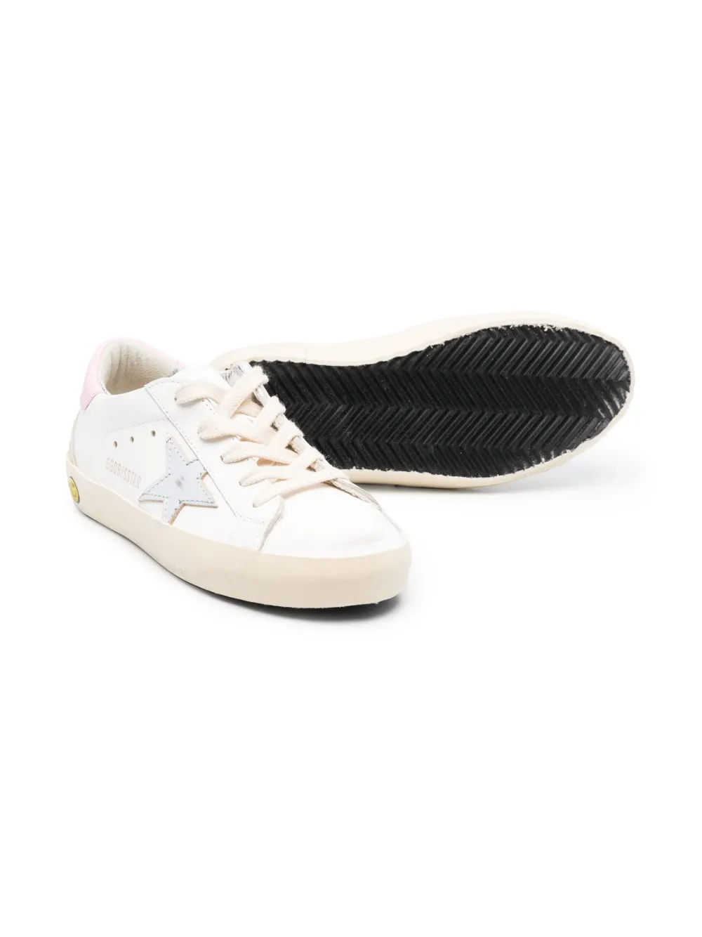 Golden Goose Kids Super-Star lace-up sneakers - Wit