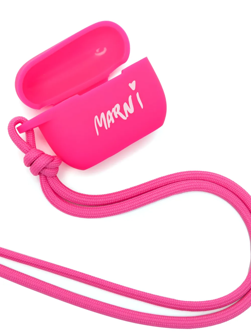 Marni logo-print AirPods carrying case - Roze