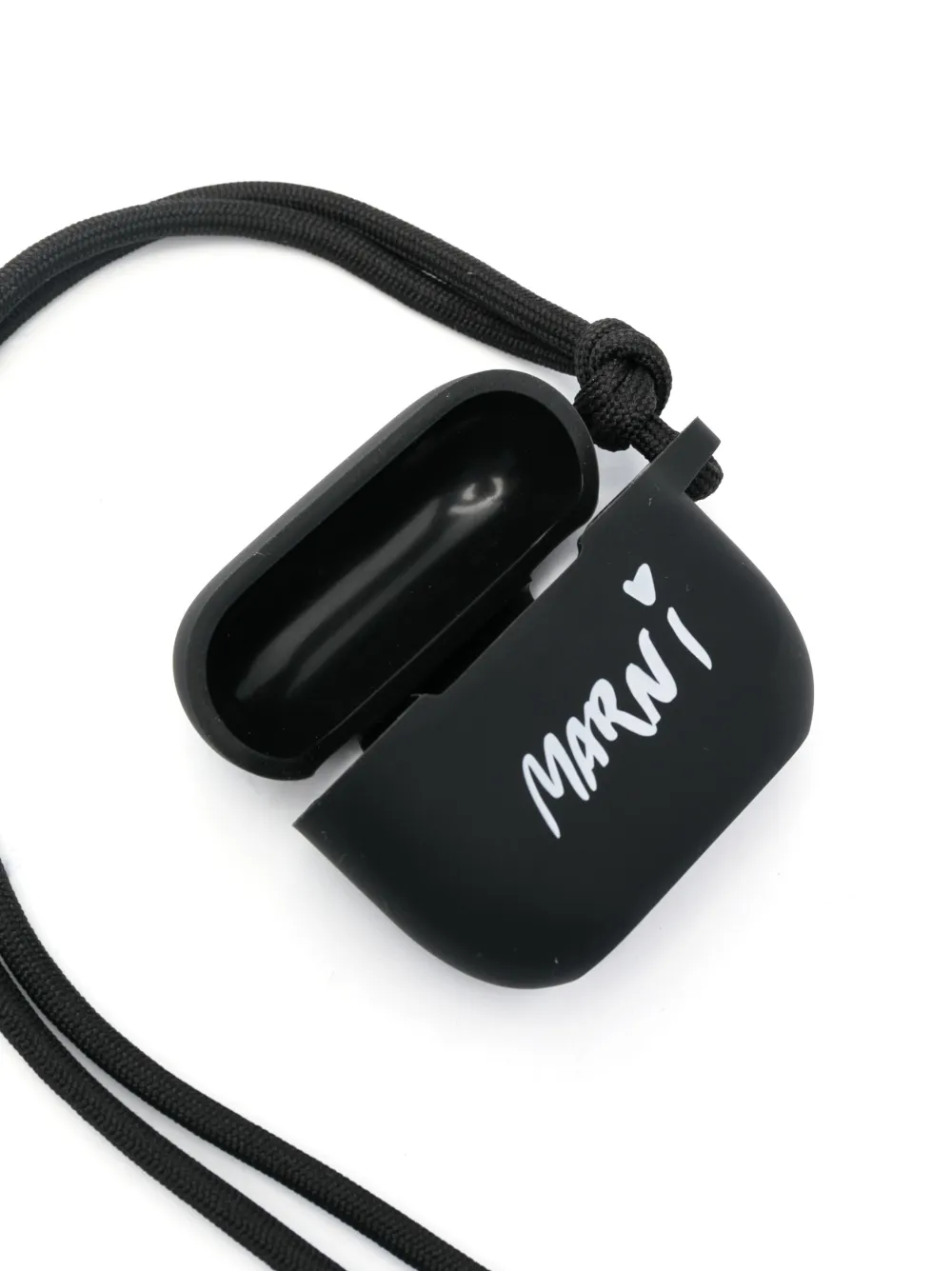 Marni logo-print AirPods carrying case - Zwart