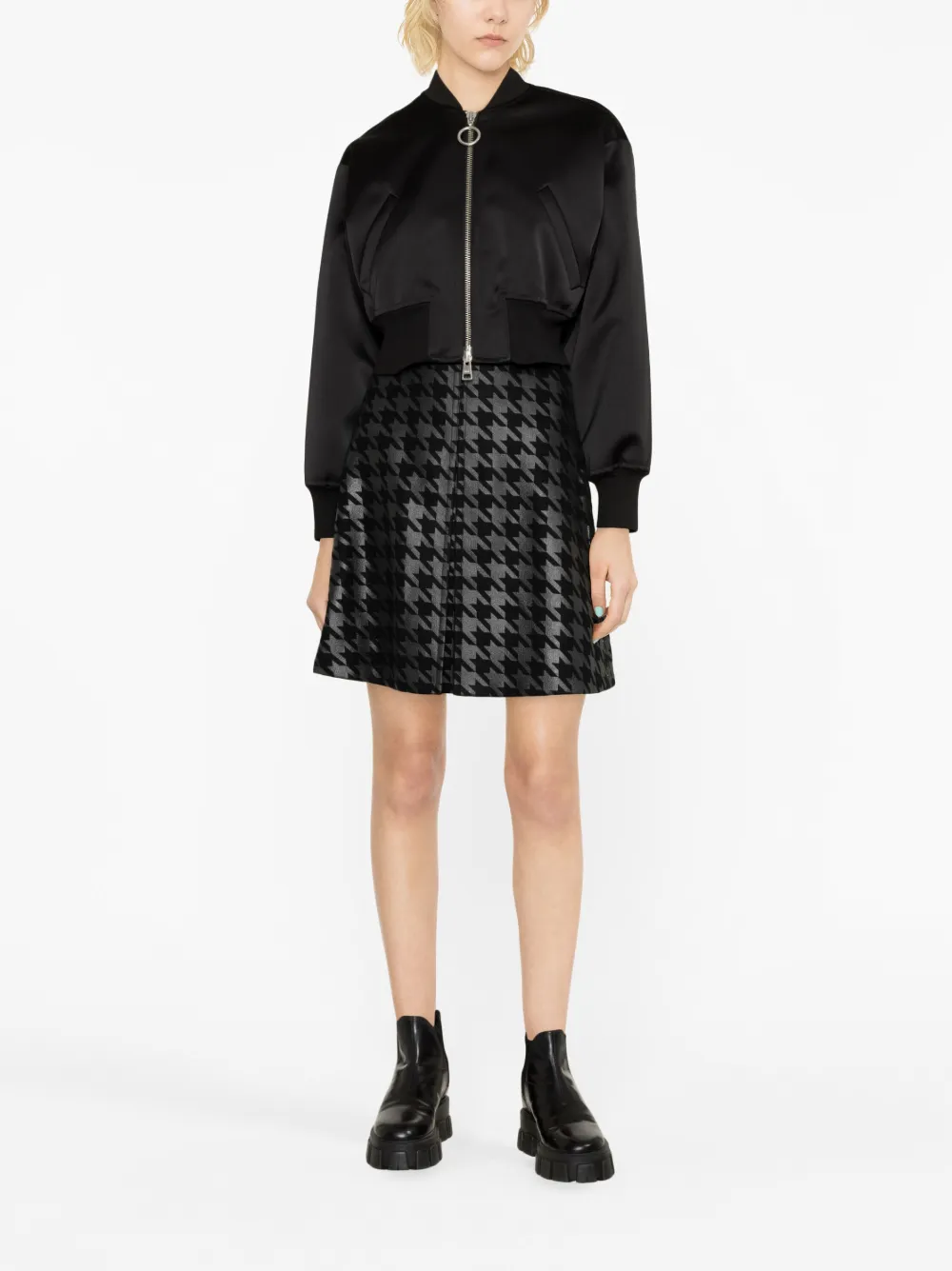 Moncler x FRGMT houndstooth pattern miniskirt | High-Waisted Skirts | Image 2