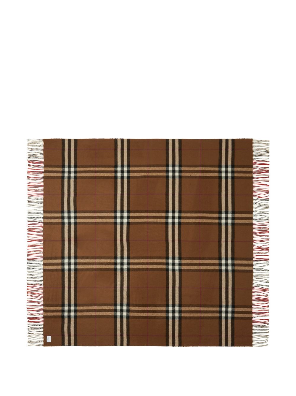 Burberry check-print reversible wool blanket - Blauw