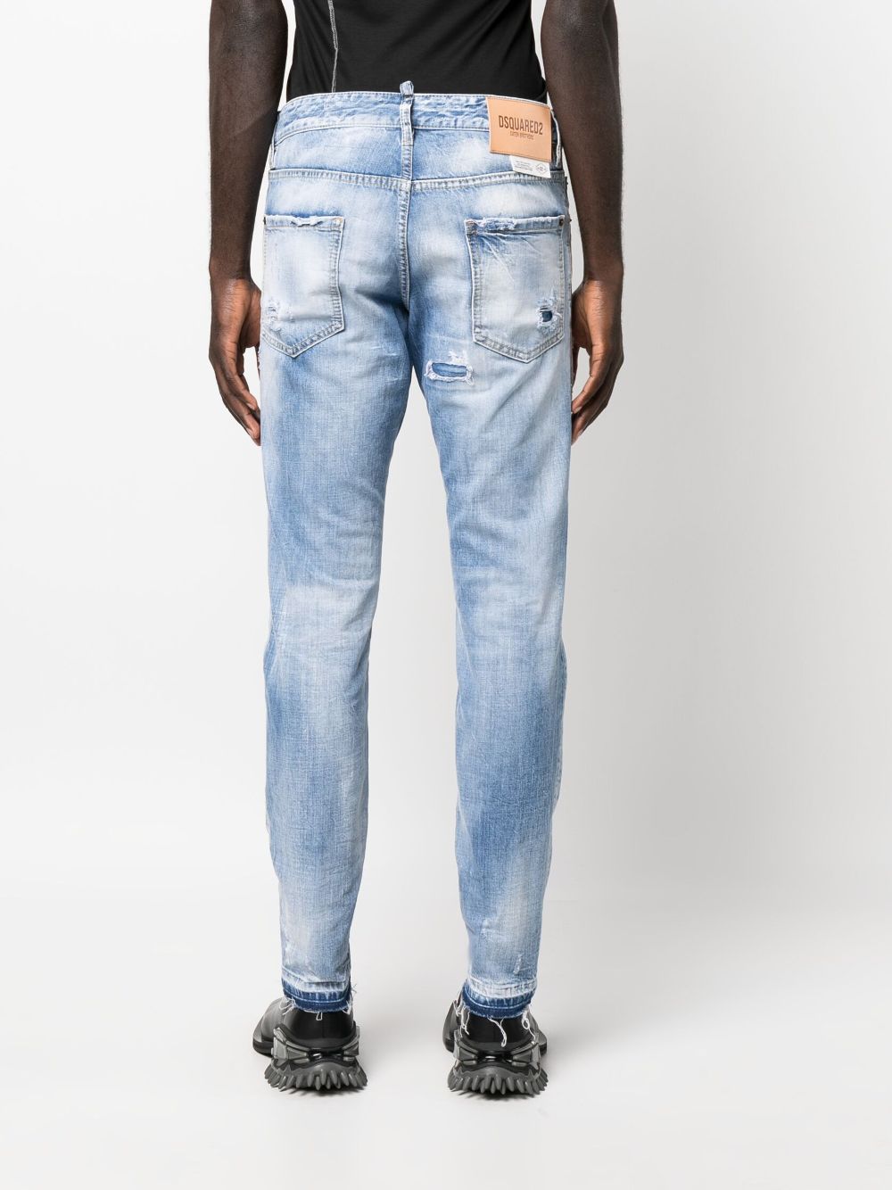 DSQUARED2 logo-patch distressed washed jeans Men