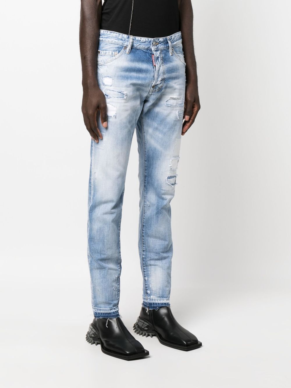 DSQUARED2 logo-patch distressed washed jeans Men