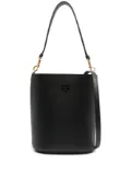 Tory Burch McGraw embossed-logo bucket bag - Black