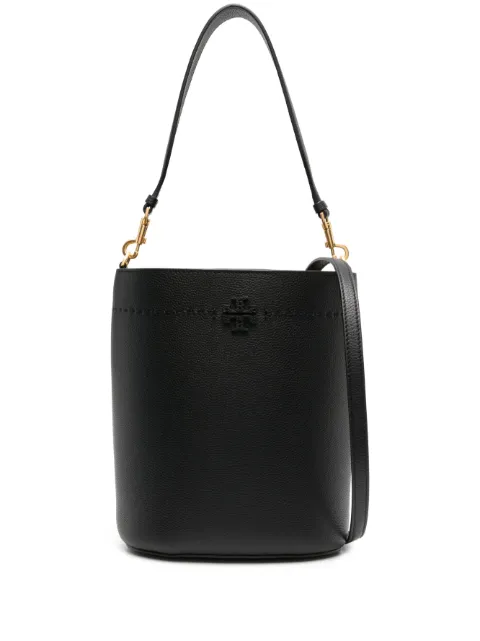 Tory Burch McGraw embossed-logo bucket bag