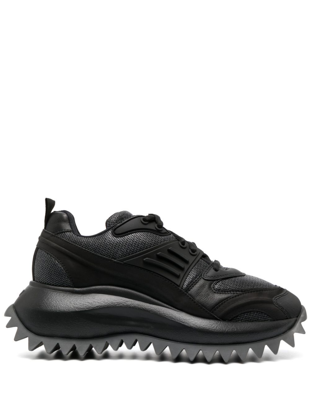 Vic Matie Calf-leather Lace-up Sneakers In Black