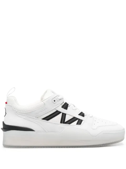 Moncler logo-patch leather sneakers