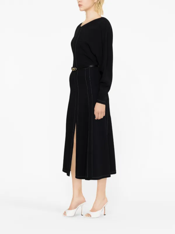【送料&関税込】Stella McCartney Front-slit Midi Skirt Stella McCartney front-slit Midi Skirt | Black | FARFETCH GE
