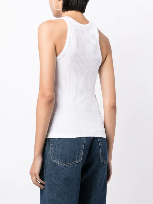 Helmut Lang scoop-neck Sleeveless Top | White | FARFETCH