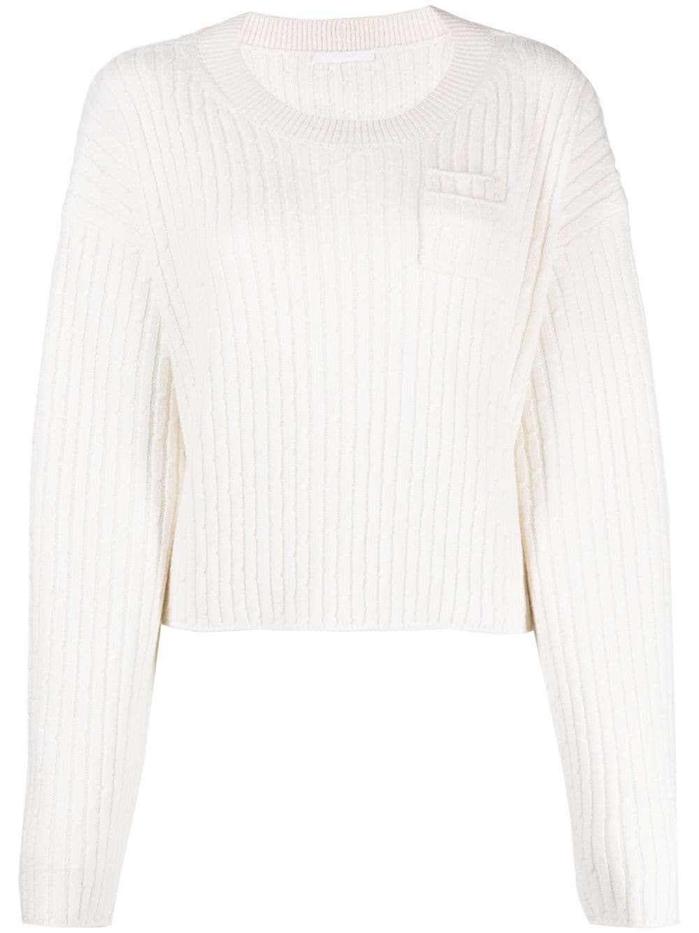 Helmut Lang round-neck knitted jumper - White