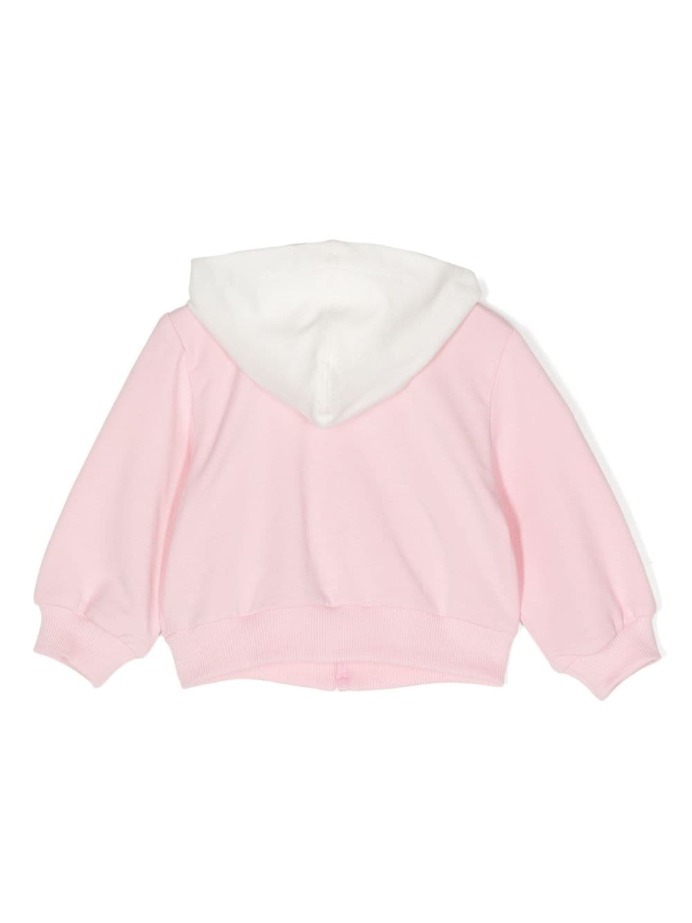 Shop Monnalisa Logo-embroidered Bow-detail Hoodie In Pink