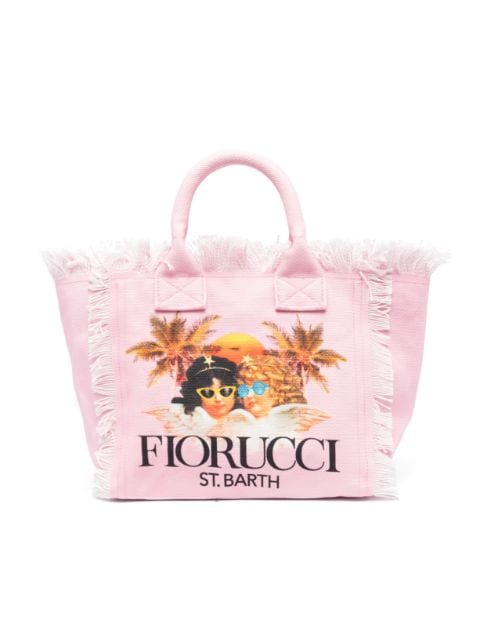 MC2 Saint Barth Kids logo-print canvas beach bag