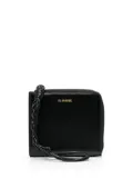 Jil Sander logo-lettering leather wallet - Black