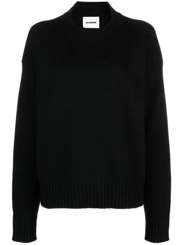 ジルサンダー ニット セーター ロングスリーブ ハイゲージ カシミヤ トップス Jil Sander ロングスリーブ セーター | ブラック | FARFETCH JP