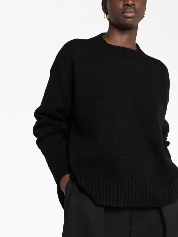 ジルサンダー ニット セーター ロングスリーブ ハイゲージ カシミヤ トップス Jil Sander ロングスリーブ セーター | ブラック | FARFETCH JP