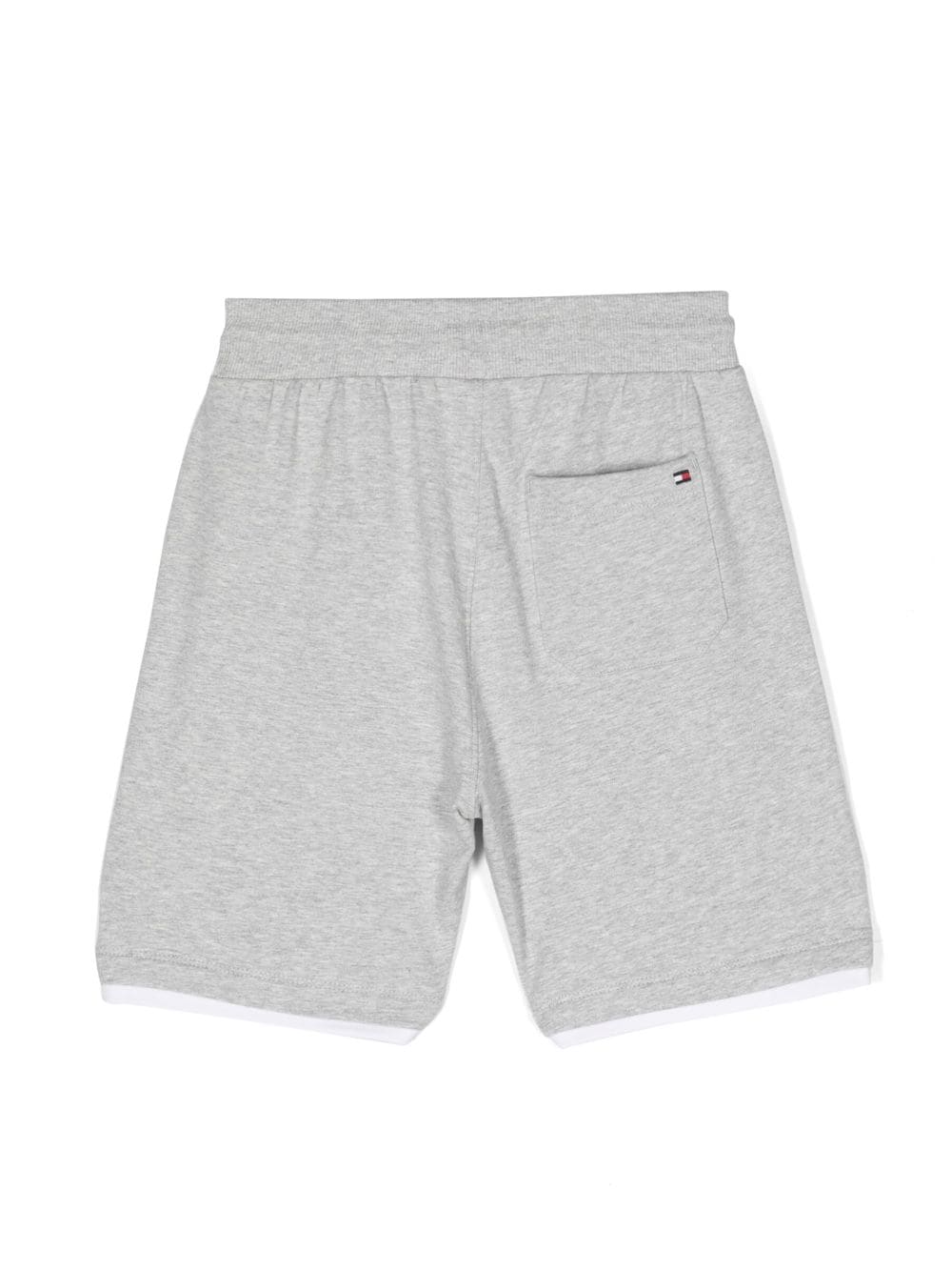 Shop Tommy Hilfiger Junior Logo-print Drawstring Shorts In Grey