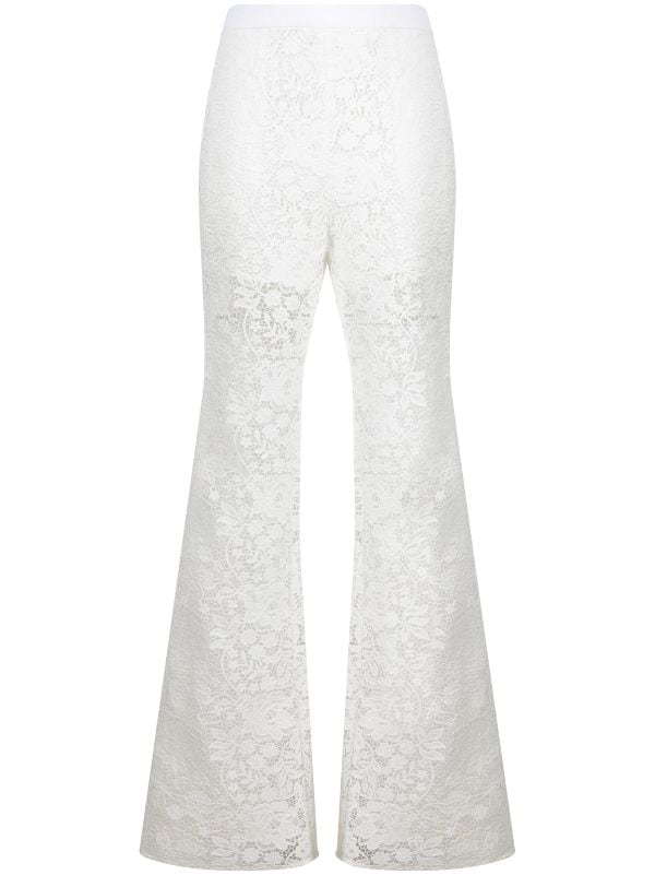 Self-Portrait Corded Lace Flared Trousers - Farfetch