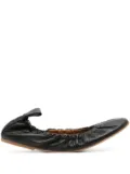 ATP Atelier Teano leather ballerina shoes - Black