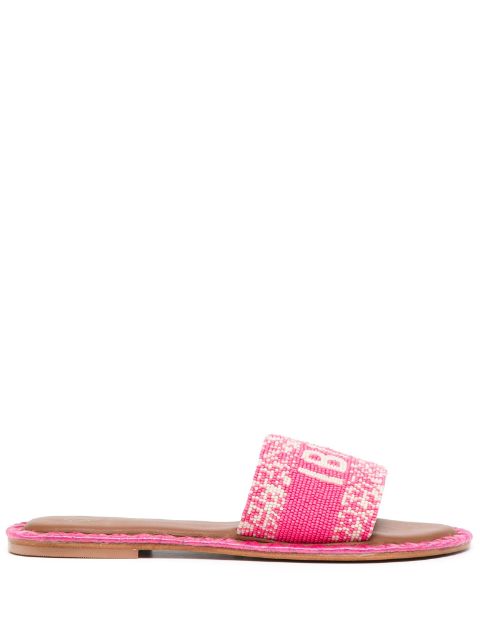 DE SIENA SHOES Ibiza beaded slide sandals