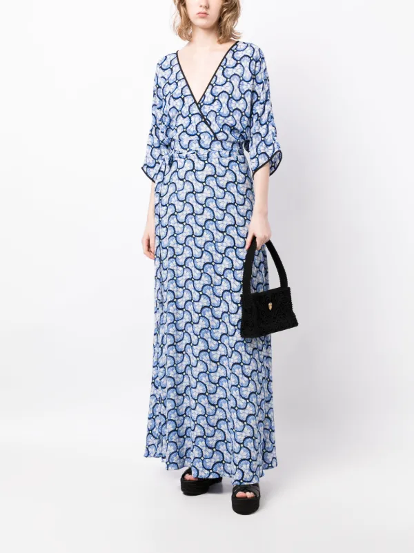 DVF Diane Von Furstenberg Eloise Vネック マキシドレス - Farfetch