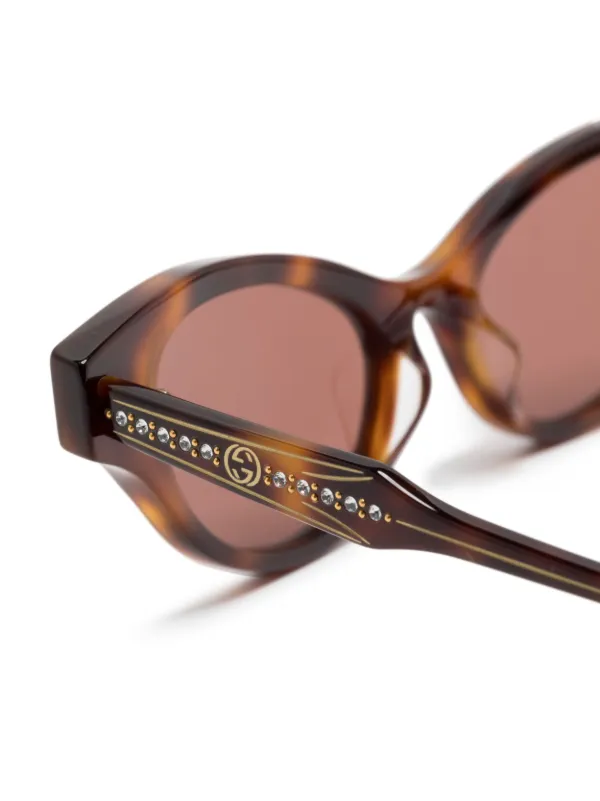 Gucci Eyewear キャットアイ サングラス | ブラウン | FARFETCH